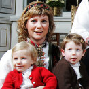 Princess Märtha Louise with her daughters, Christmas 2006. Photo: Lise Åserud, Scanpix.